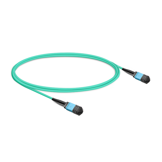 NVIDIA MFP7E10-N003 Compatible 3m (10ft) 12 Fibers Low Insertion Loss Female to Female MPO Trunk Cable Polarity B APC to APC LSZH Multimode OM3 50/125