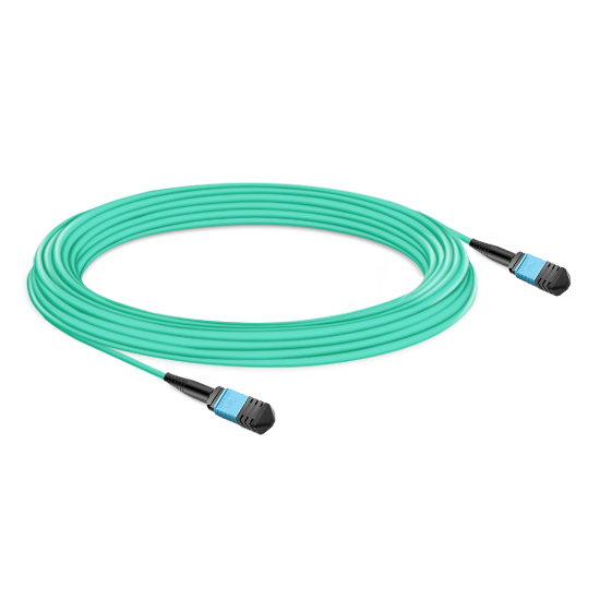 NVIDIA MFP7E10-N015 Compatible 15m (49ft) 12 Fibers Low Insertion Loss Female to Female MPO Trunk Cable Polarity B APC to APC LSZH Multimode OM3 50/125