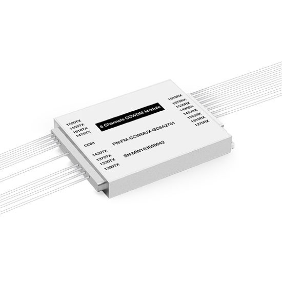 Passive CCWDM Single Fiber Wavelengths Mux Aluminum Box Module 8CH 16 Wavelengths (TX: 1290/1330/1370/1430/1470/1510/1550/1590nm RX: 1270/1310/1350/1450/1490/1530/1570/1610nm)