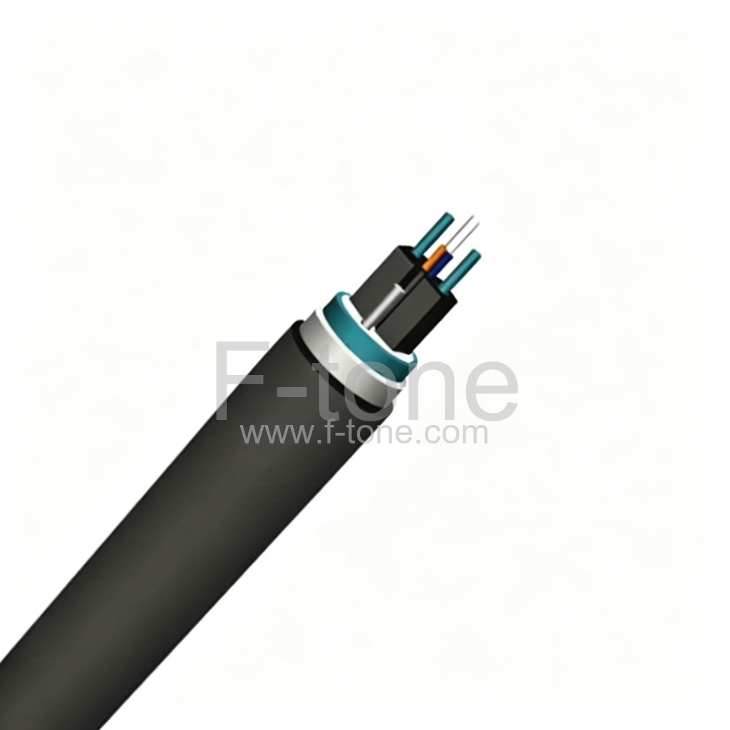 1芯单模单铠装 KFRP 加强芯LSZH低烟无卤 FTTH 管道光缆-GJFDC