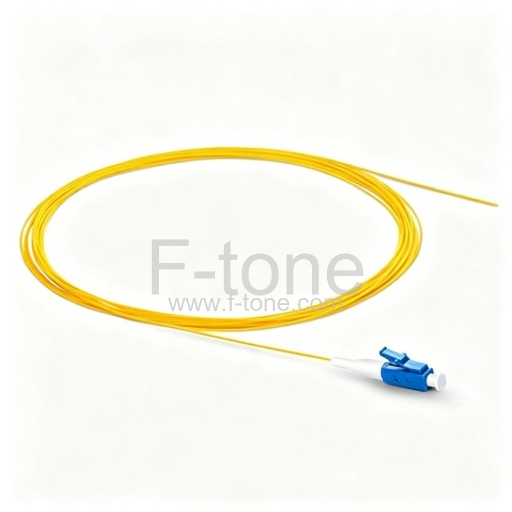 1米 单芯 LC/UPC 9/125 单模光纤尾纤 0.9mm PVC 护套
