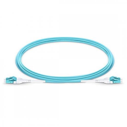 1米 LC UPC 转 LC UPC 双芯 3.0mm LSZH低烟无卤 OM4 Uniboot 光纤跳线