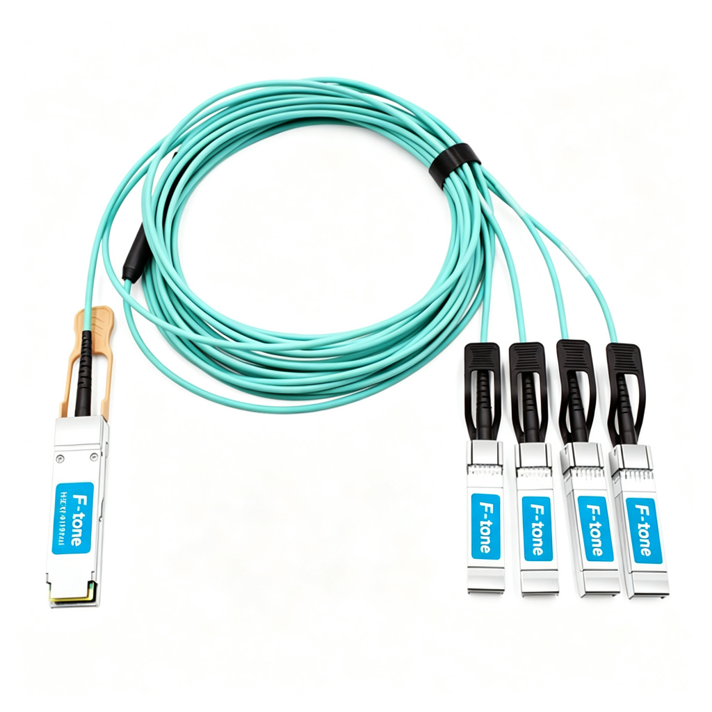 QSFP28-4SFP28-AOC7M 7m (23ft) 100G QSFP28 to Four 25G SFP28 Active Optical Breakout Cable