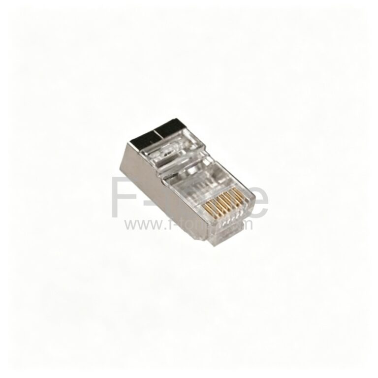 100x RJ45屏蔽插头Cat5 8P8C LAN连接器网络
