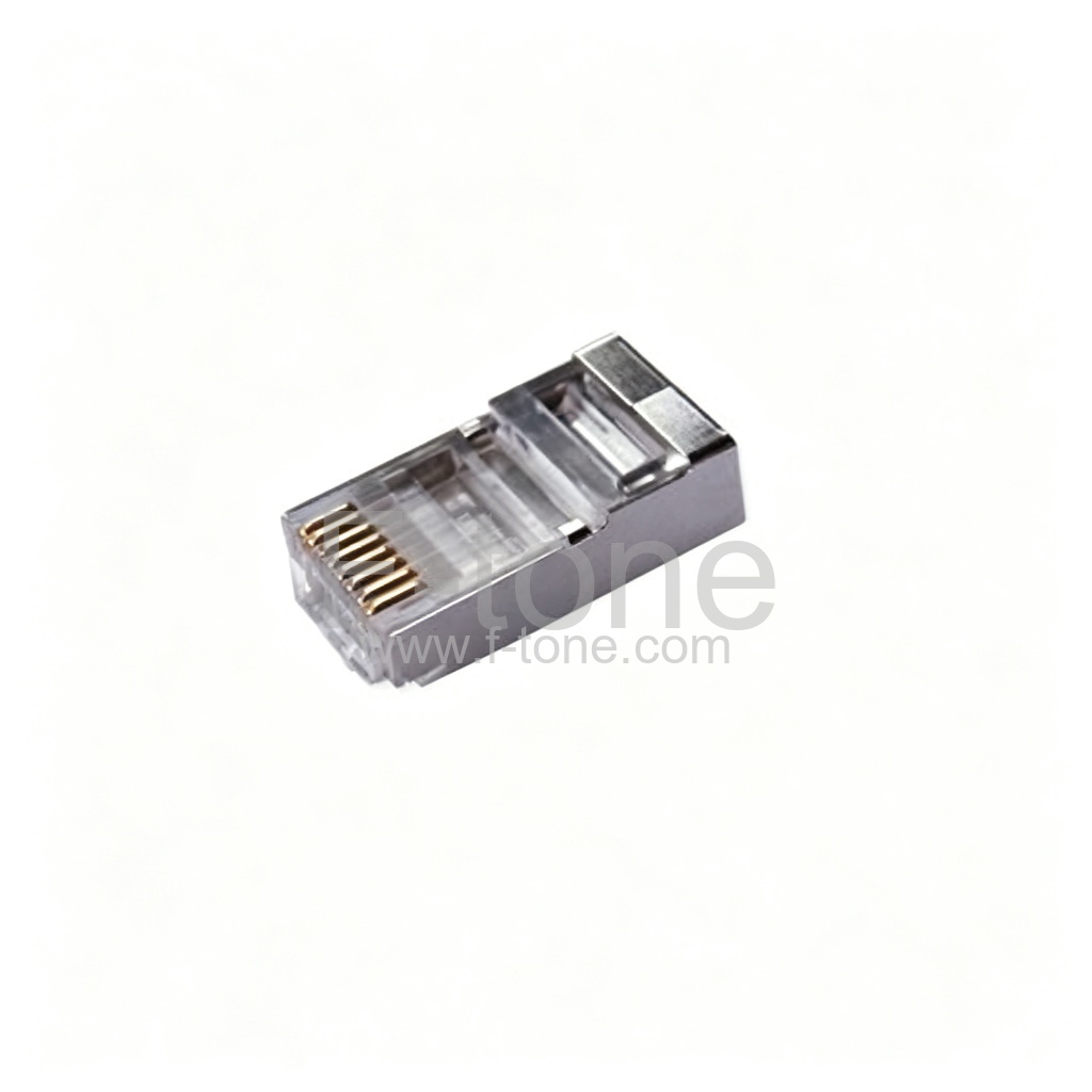 10x AMP RJ45屏蔽插头Cat5 8P8C LAN网络连接器