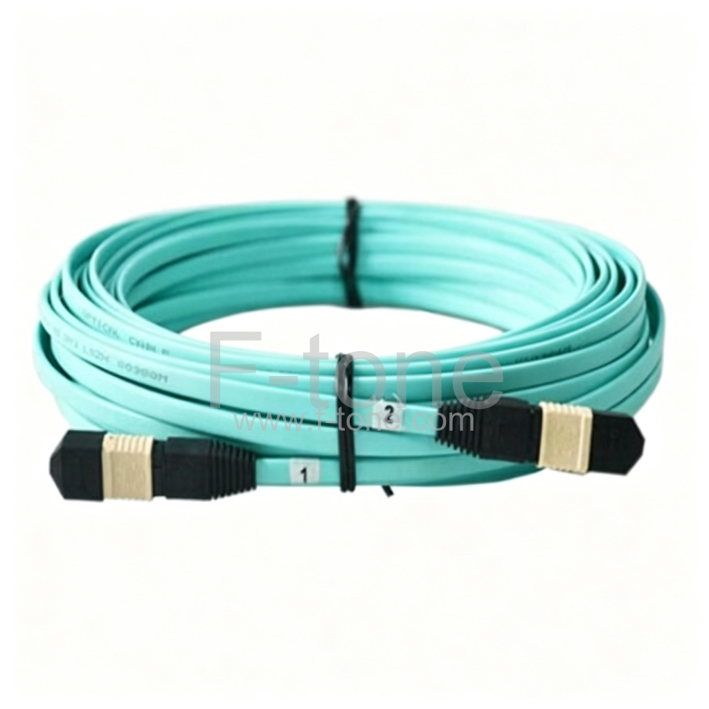 12芯 OM3/OM4多模 12芯每股 扁平带状 MPO 主干光纤跳线带状光纤 LSZH/Riser