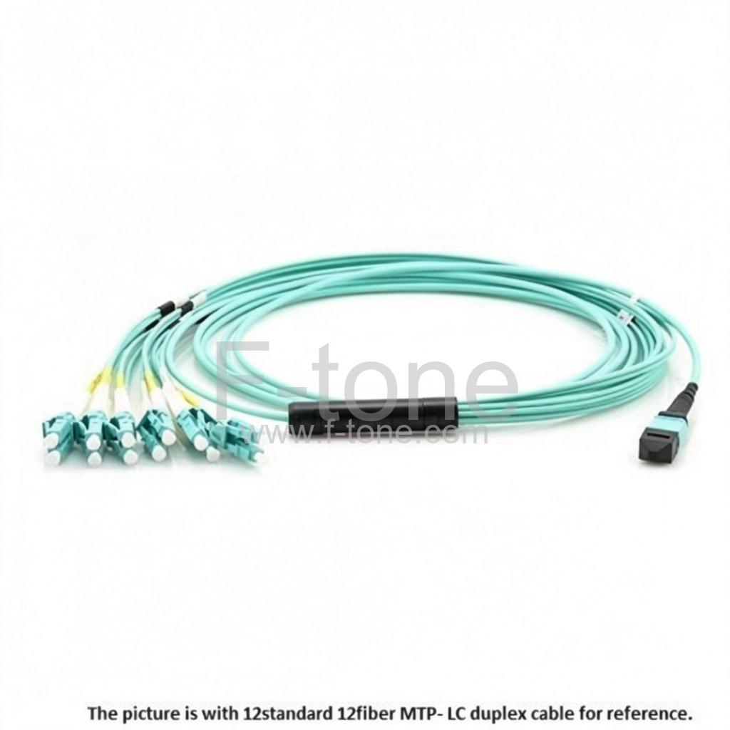 144 芯 OM3 多模 12芯每股 MPO 干线光纤跳线 3.0m m LSZH/Riser