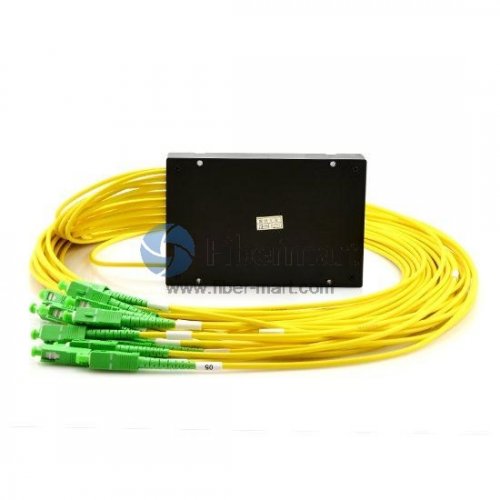 1x16光纤PLC分路器，带塑料ABS盒封装