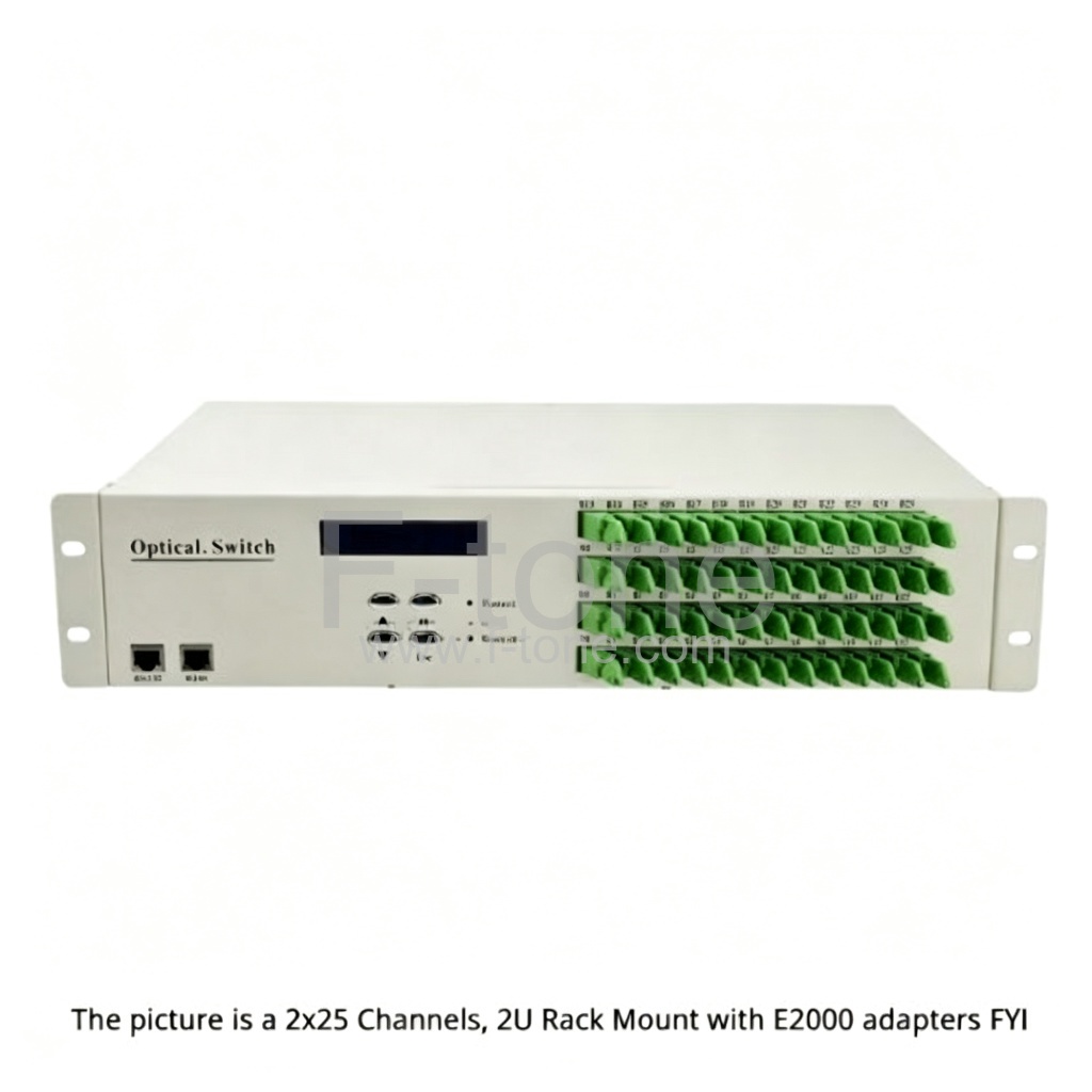 1x6 光开关 1RU机架式SM Nufern 460-HP光纤450nm-600nm双电源AC220V+DC48V