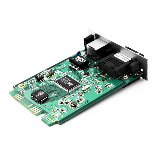 1x 10/100Base-T RJ45 to 1x 100Base-X SC TX1550nm/RX1310nm 20km SM Single Fiber Gigabit Ethernet Media Converter Card