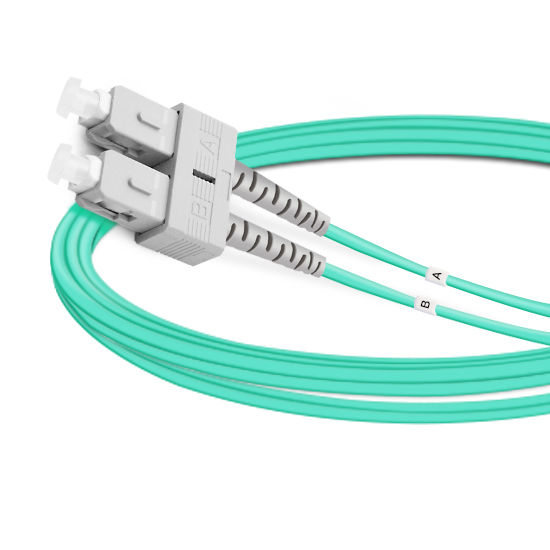 5m (16ft) Duplex OM4 Multimode SC UPC to ST UPC PVC (OFNR) Fiber Optic Cable