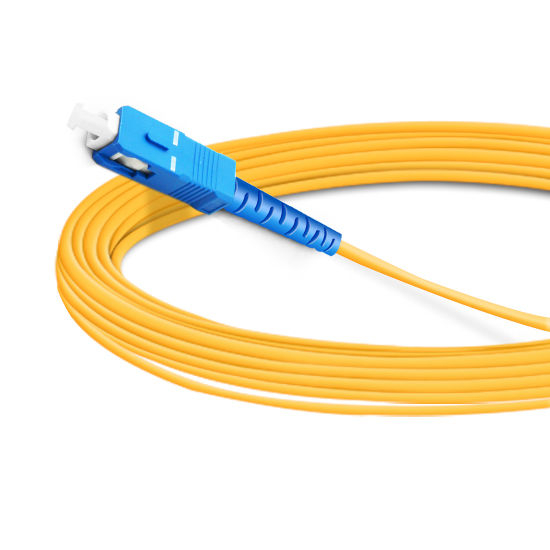 1m (3ft) Simplex OS2 Single Mode SC UPC to SC UPC PVC (OFNR) Fiber Optic Cable