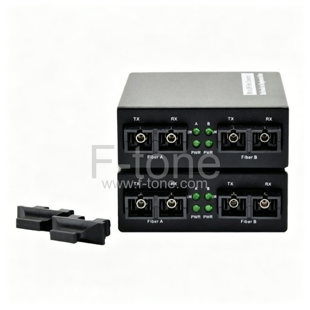 2km/60km 850nm/1310nm SFP 100M E 单模到多模光纤介质转换器