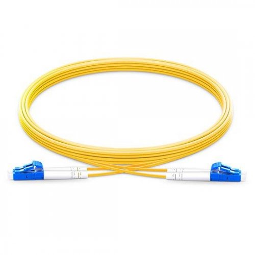 2M LC UPC - LC UPC 双芯 2.0mm PVC(OFNR) SMF 弯曲不敏感光纤跳线