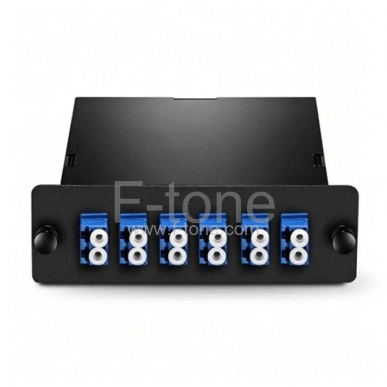 2x MTP公头转 6x LC 双芯、50/50 分光比、12 芯、单模 10GBASE TAP 盒
