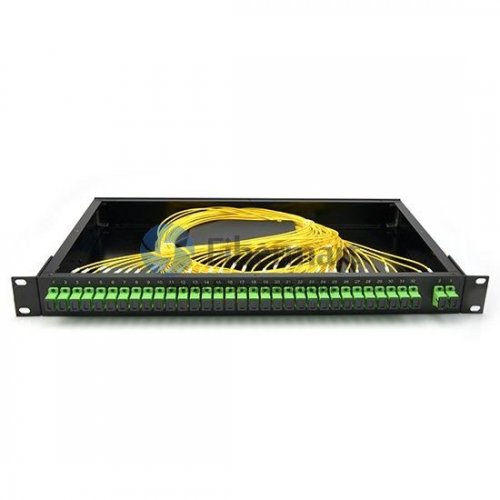 2x32光纤PLC分路器，带1U 19寸机架安装金属盒