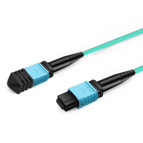 NVIDIA MFP7E10-N007 Compatible 7m (23ft) 12 Fibers Low Insertion Loss Female to Female MPO Trunk Cable Polarity B APC to APC LSZH Multimode OM3 50/125