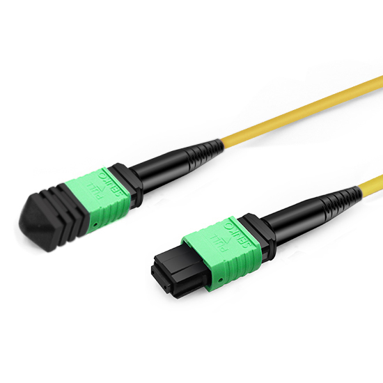 NVIDIA MFP7E30-N150 Compatible 150m (492ft) 12 Fibers Low Insertion Loss Female to Female MPO Trunk Cable Polarity B APC to APC LSZH Single-Mode OS2 9/125