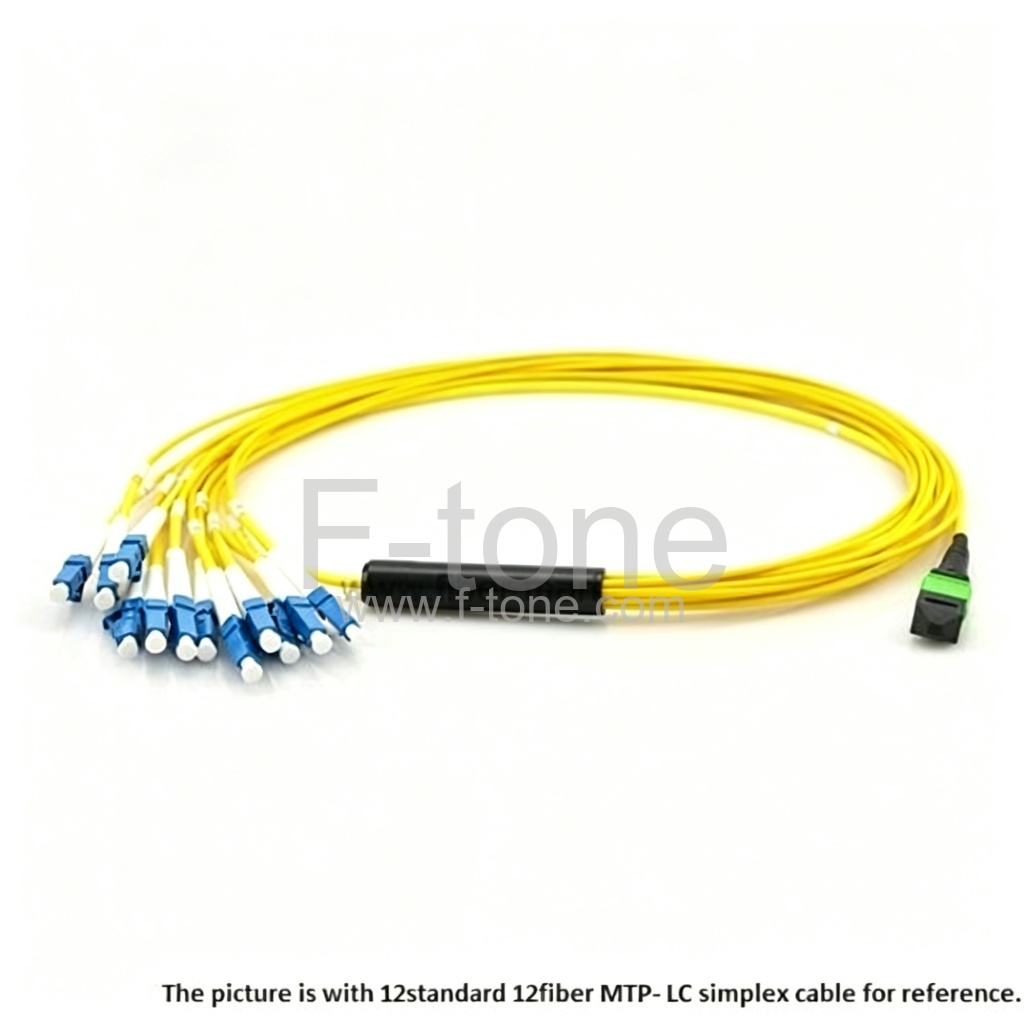 36 芯单模 12芯每股 MPO 线束光纤跳线 3.0mm LSZH/Riser