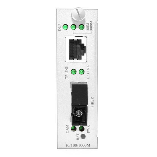 1x 10/100/1000Base-T RJ45 to 1x 1000Base-X SC TX1550nm/RX1310nm 40km SM Single Fiber Gigabit Ethernet Media Converter Card