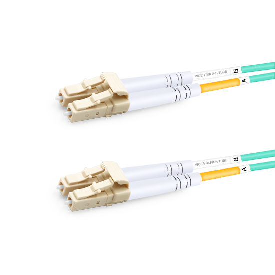 2m (7ft) Duplex OM3 Multimode LC UPC to LC UPC LSZH Fiber Optic Cable