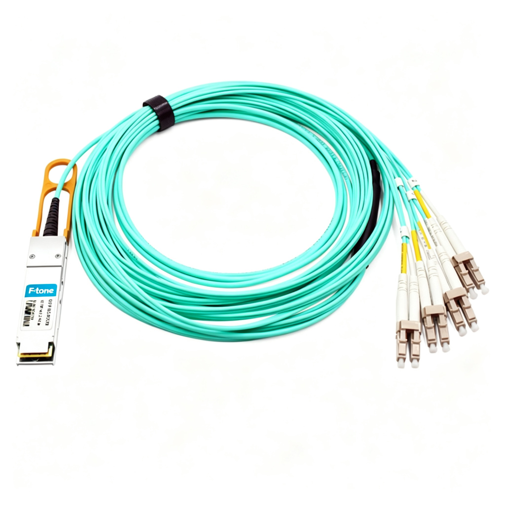 QSFP-8LC-AOC3M 3m (10ft) 40G QSFP+ to 8 LC Connector Active Optical Breakout Cable