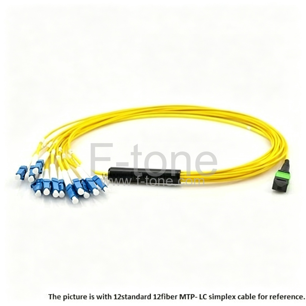 48 芯单模 12芯每股 MPO 线束光纤跳线 3.0mm LSZH/Riser