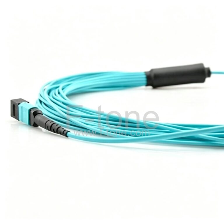 48 芯 OM4 多模 12芯每股 MTP 线束光纤跳线 3.0mm LSZH/Riser