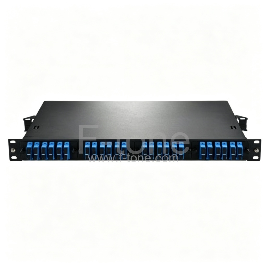 48端口加载 SC FAP 1RU 机架安装光纤配线架 Panduit FTT1 兼容