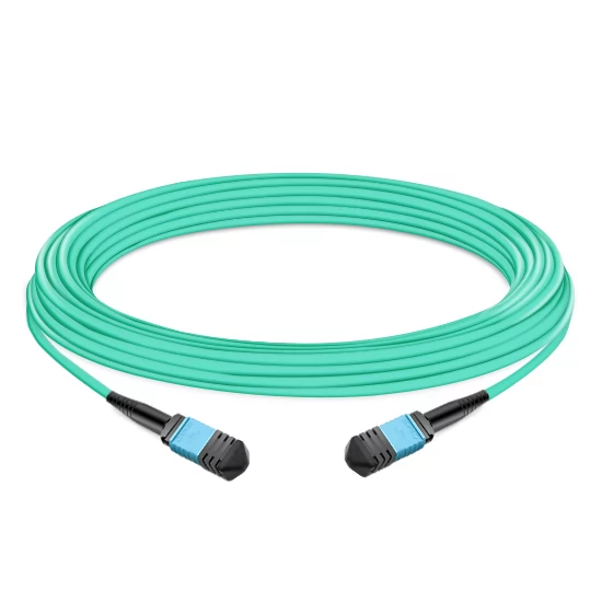 NVIDIA MFP7E10-N010 Compatible 10m (33ft) 12 Fibers Low Insertion Loss Female to Female MPO Trunk Cable Polarity B APC to APC LSZH Multimode OM3 50/125