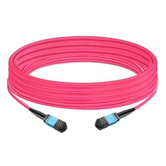 NVIDIA MFP7E10-N040 Compatible 40m (131ft) 12 Fibers Low Insertion Loss Female to Female MPO Trunk Cable Polarity B APC to APC LSZH Multimode OM4 50/125