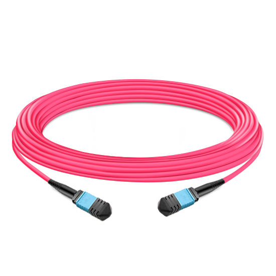 10m (33ft) 12 Fibers Low Insertion Loss Female to Female MPO Trunk Cable Polarity B LSZH Multimode OM4 50/125