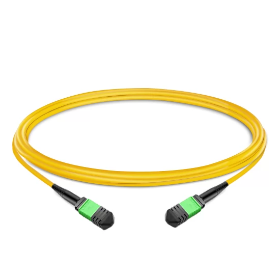 NVIDIA MFP7E30-N007 Compatible 7m (23ft) 12 Fibers Low Insertion Loss Female to Female MPO Trunk Cable Polarity B APC to APC LSZH Single-Mode OS2 9/125