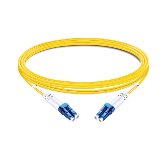 1m (3ft) Duplex OS2 Single Mode LC UPC to LC UPC PVC (OFNR) Fiber Optic Cable
