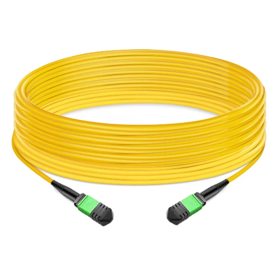 NVIDIA MFP7E30-N100 Compatible 100m (328ft) 12 Fibers Low Insertion Loss Female to Female MPO Trunk Cable Polarity B APC to APC LSZH Single-Mode OS2 9/125