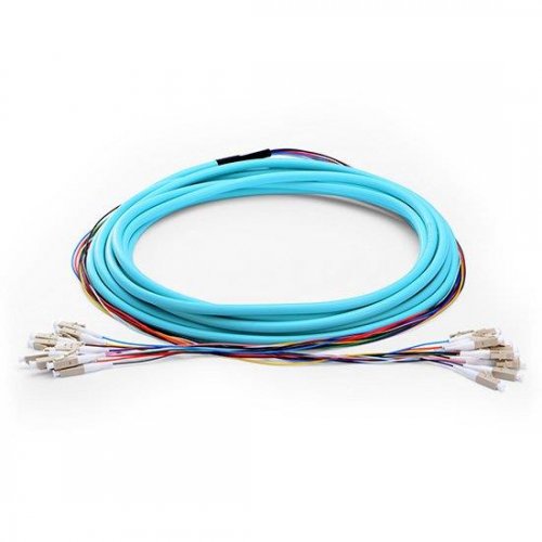 6 芯 LC - LC OM4 50/125 多模多芯预接式分支干线光纤跳线