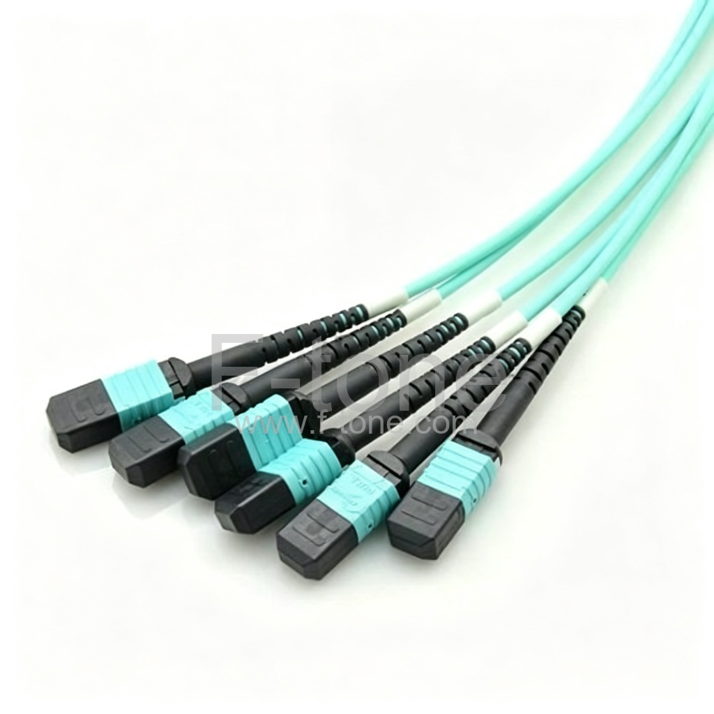 72 芯 OM4 多模 12芯每股 MTP 分支光纤跳线 3.0mm LSZH/Riser