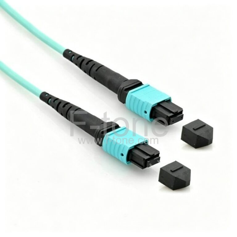 8 芯 OM3 多模 12芯每股 MPO 主干光纤跳线 3.0mm LSZH/Riser