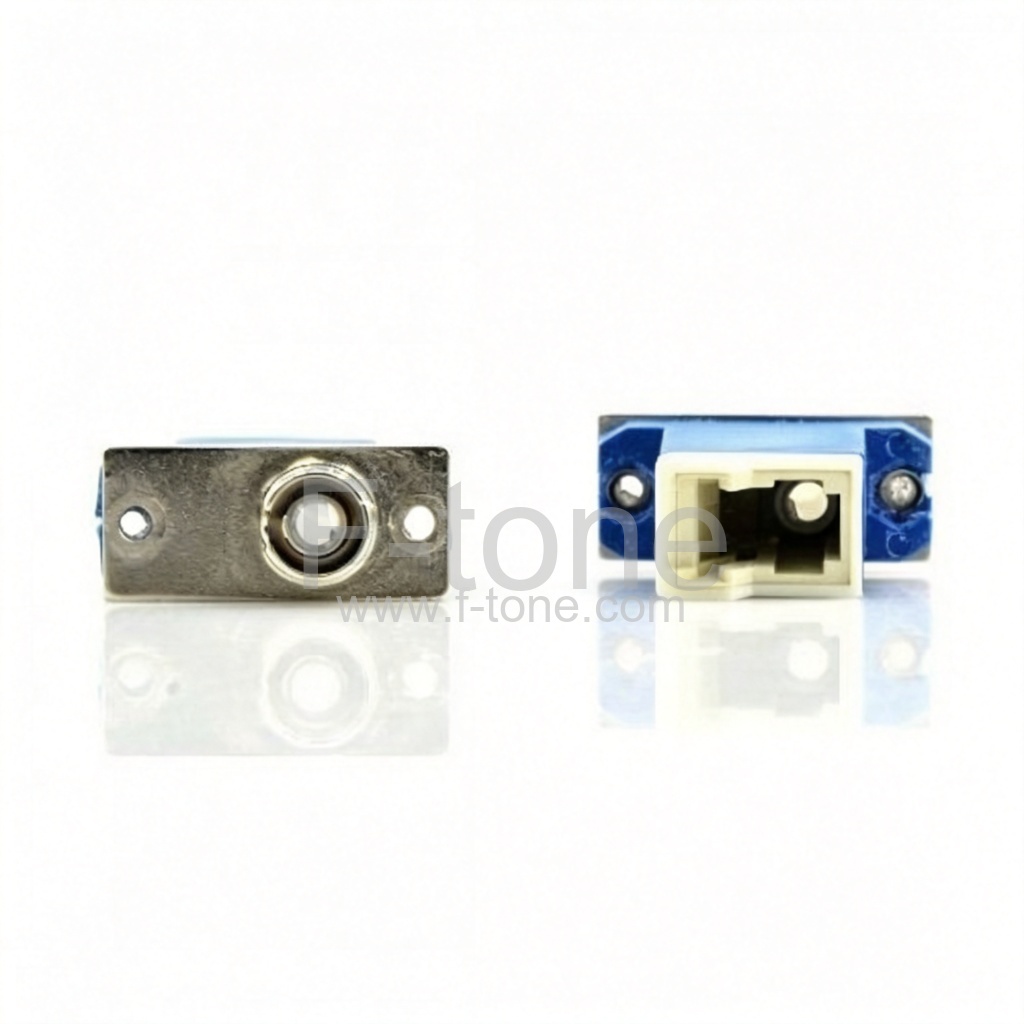 E2000/UPC转FC/UPC混合单工半塑料-金属SM/MM光纤适配器