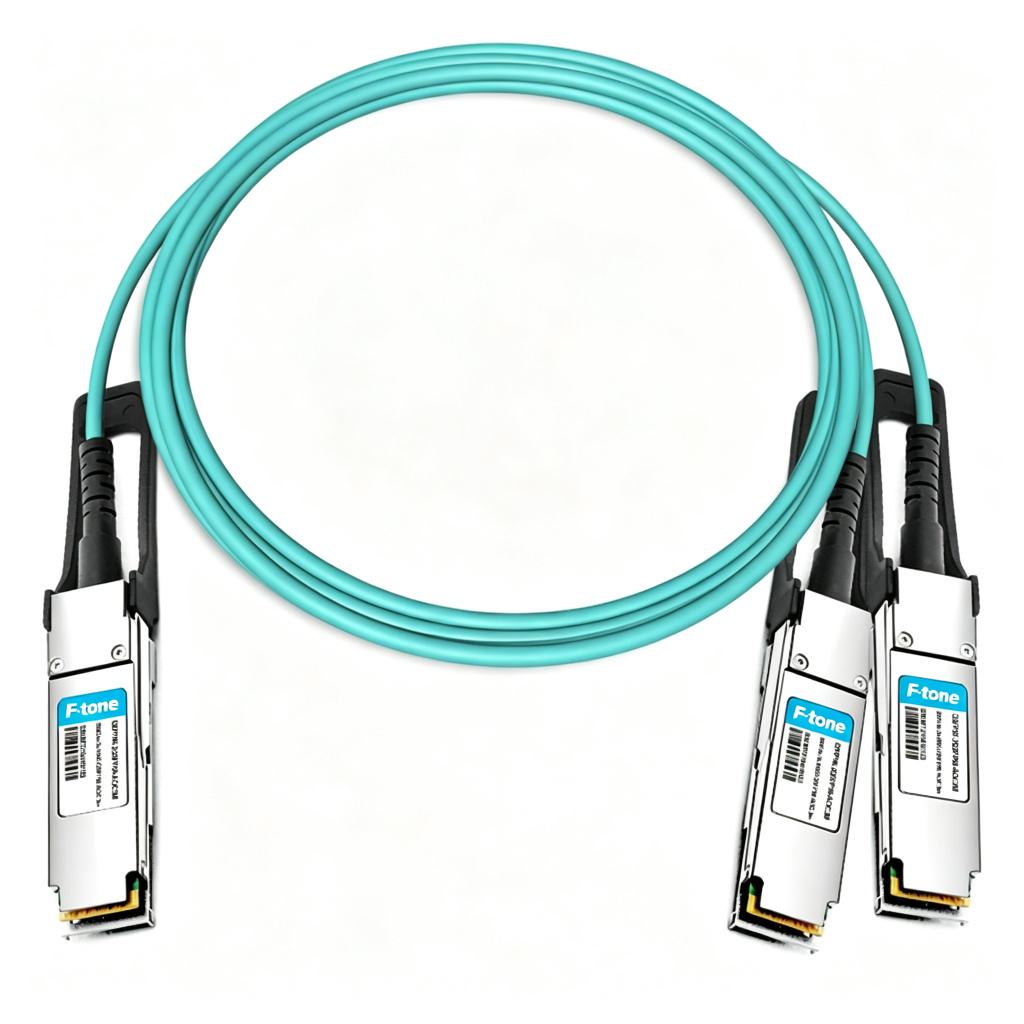Mellanox MFS1S50-V003E Compatible 3m (10ft) 200G QSFP56 to 2x100G QSFP56 PAM4 Breakout Active Optical Cable