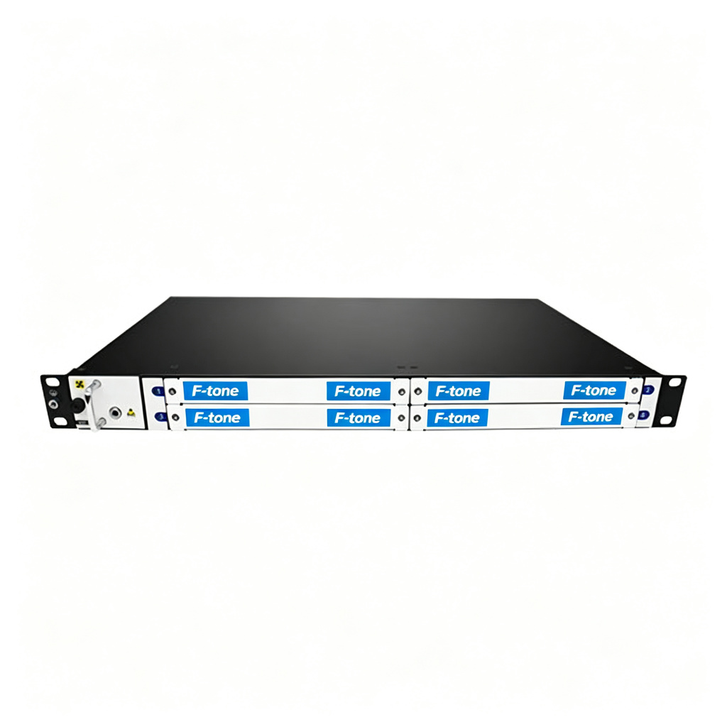 The Standard 1U Rack, Provides 4 Service Slots OEO/EDFA/OLP, 1 Fan Slot and 2 Power Slots
