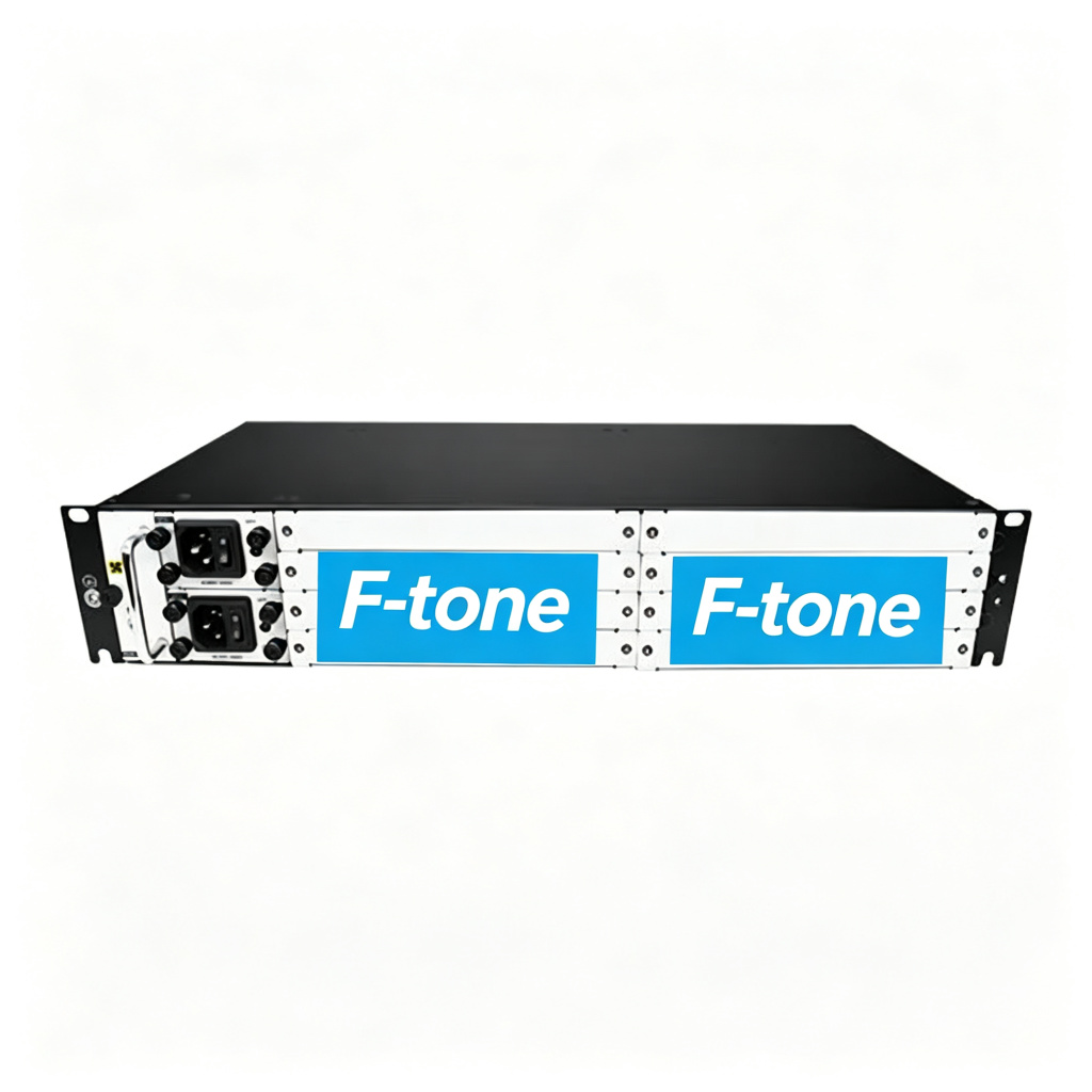 The Standard 2U Rack, Provides 8 Service Slots OEO/EDFA/OLP/DCM/CWDM/DWDM, 1 Fan Slot and 2 Power Slots