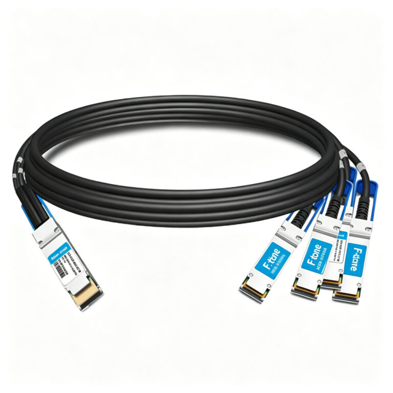 QDD-4Q28-400G-AC7M 7m (23ft) 400G QSFP-DD to 4x100G QSFP28 PAM4 Active Breakout Direct Attach Copper Cable