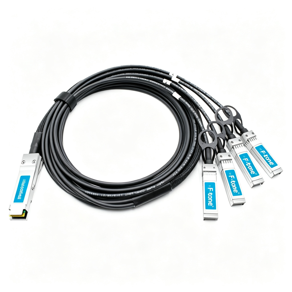 QSFP28-4SFP28-PC1.5M 1.5m (4.9ft) 100G QSFP28 to Four 25G SFP28 Copper Direct Attach Breakout Cable