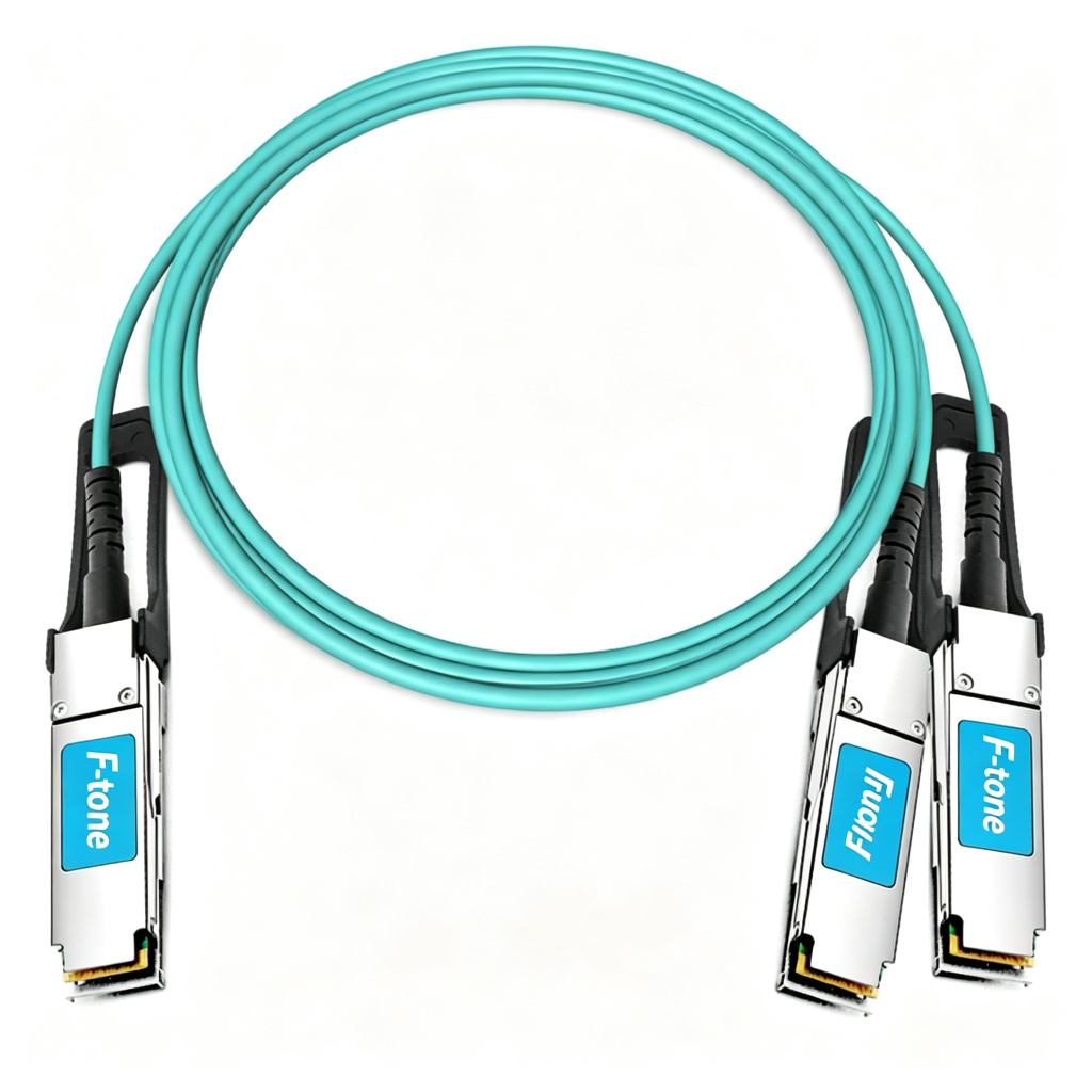 QSFP56-2QSFP56-AOC30M 30m (98ft) 200G QSFP56 to 2x100G QSFP56 PAM4 Breakout Active Optical Cable