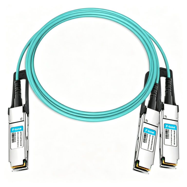 QSFP56-2QSFP56-AOC3M 3m (10ft) 200G QSFP56 to 2x100G QSFP56 PAM4 Breakout Active Optical Cable