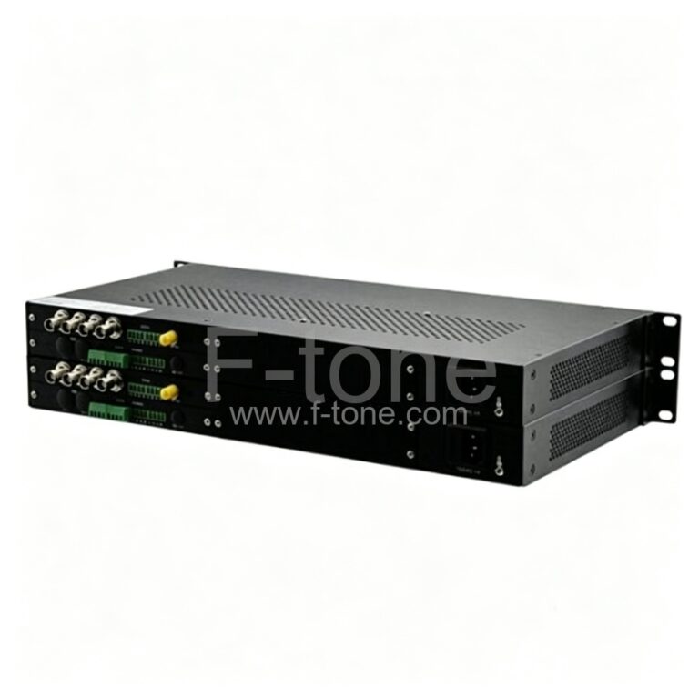 带 RS232/RS422 数据的 4 路单向 HD-SDI 光纤收发器套件