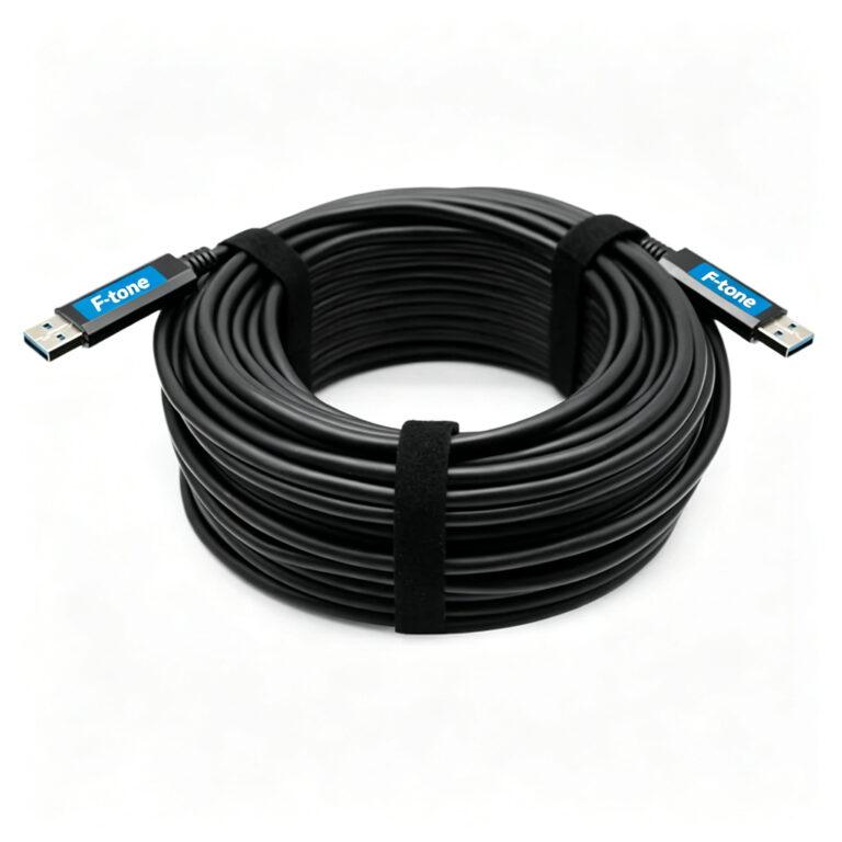 25 meters (82ft) USB 3.0 (Not compliant with USB 2.0) 5G Type-A Active Optical Cables, USB AOC Male to Male Connectors