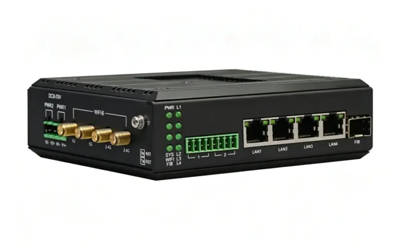 4千兆+1千兆SFP光+2路串口 WiFI6路由器 (支持POE供电)