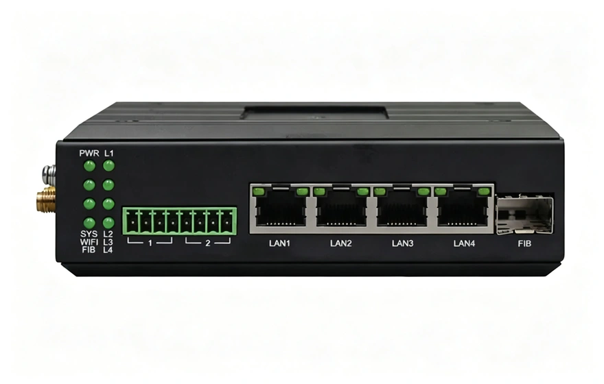 4千兆+1千兆SFP光+2路串口 WiFI6路由器 (支持POE供电)